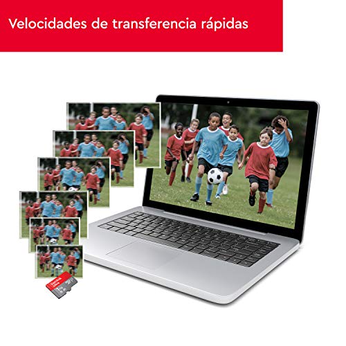 SanDisk Ultra Tarjeta de Memoria microSDXC con Adaptador SD, hasta 120 MB/s, Rendimiento de apps A1, Clase 10, U1, 128 GB