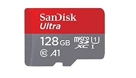 SanDisk Ultra Tarjeta de Memoria microSDXC con Adaptador SD, hasta 120 MB/s, Rendimiento de apps A1, Clase 10, U1, 128 GB