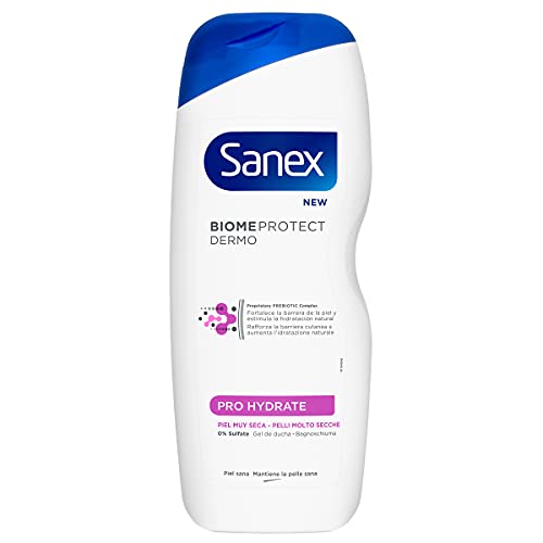 Sanex Biomeprotect Dermo Prohydrate, Gel De Ducha O Baño, Hidratante, Piel Muy Seca, Pack 4 X 600ml, 2400 Mililitro