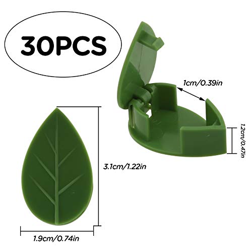 SAVITA 30 Clips De Fijación De Pared para Plantas Trepadorasn Clip Autoadhesivo para Fijación De Pared De Plantas, Soporte Invisible para Enredaderas En Forma De Hoja