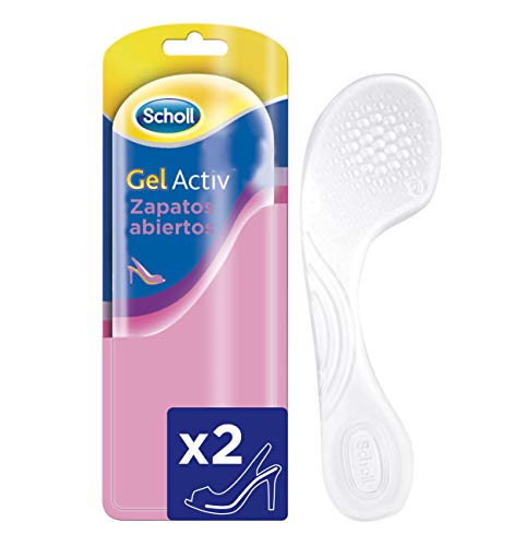 Scholl Plantillas GelActiv Óptimas para Zapatos Abiertos comodidad todo el día - 1 par (2 plantillas) Talla 35-40,5