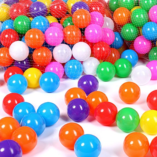 Schramm® 100 Piezas de Bolas para baño de Bolas Bolas para niños Bolas para bebés Bolas de plástico Bola de Piscina Sin suavizante 100 Pack