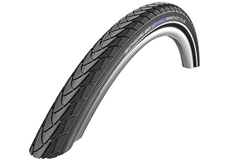 Schwalbe Fahrradreifen Marathon Plus Reflex Neumáticos para Bicicleta, Unisex, Negro-Negro, Talla 26 x 1.3/8