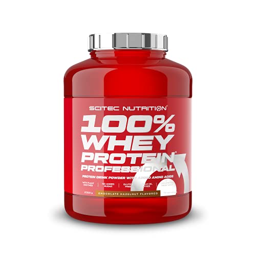 Scitec Whey Protein Professional Mezcla de Proteína de Suero, chocolate con avellana- 2350 gr