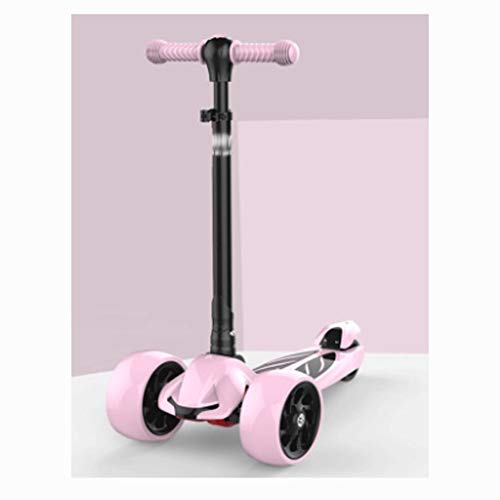 Scooter para niños Scooter de amortiguador de seguridad Scooter niños scooter 3 ruedas scooter, 3 altura ajustables ruedas PU ruedas extra anchas mejores regalos para niños Scooter para niños pequeños