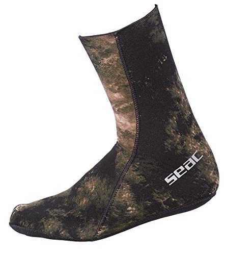 Seac Anatomic Camo Brown - Guante Neopreno 3,5 mm - Forro Camuflaje - Corte Anatómico - Ideal para buceo y Apnea