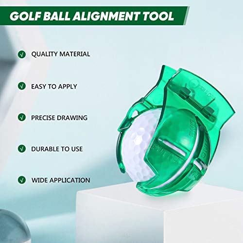 Set 2 Piezas Herramientas de Alineación Marcador de Pelota de Golf Dibujo de Línea de Pelota Golf Herramienta de Marcador de Golf Clip de Putter de Papel Encerado Rotulador de Pelota Golf