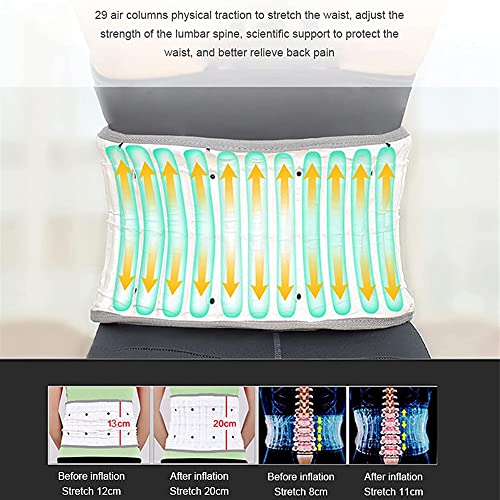 SFITVE Cinturón de Descompresión Lumbar Hinchable - Automático Inteligente Cinturón Trasero de Descompresión de Aire Espinal Físico - Soporte Espalda Cinturón de Tracción Lumbar(Size:L)