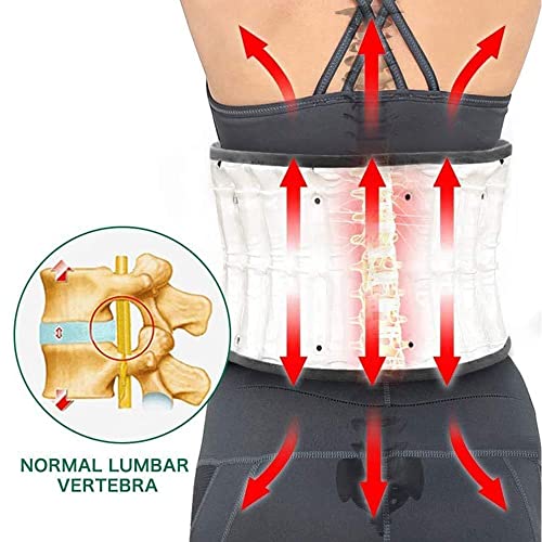 SFITVE Cinturón de Descompresión Lumbar Hinchable - Automático Inteligente Cinturón Trasero de Descompresión de Aire Espinal Físico - Soporte Espalda Cinturón de Tracción Lumbar(Size:L)