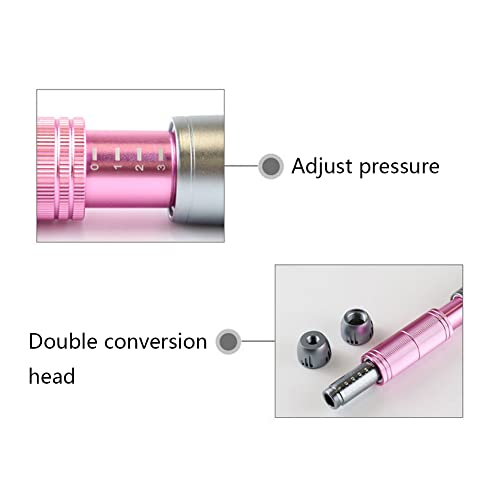 SFLCYGGL Hyaluron Pen Kit 2 en 1 Profesional No Invasivo Ajustable de Alta Presión Pluma de Hialurón Dispositivo de Atomización con 6 Ampolla Cabeza