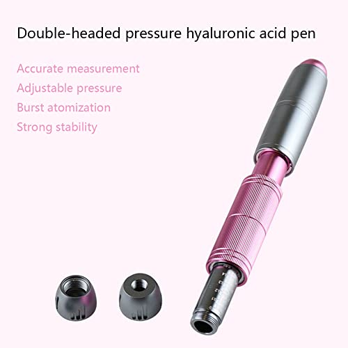 SFLCYGGL Hyaluron Pen Kit 2 en 1 Profesional No Invasivo Ajustable de Alta Presión Pluma de Hialurón Dispositivo de Atomización con 6 Ampolla Cabeza