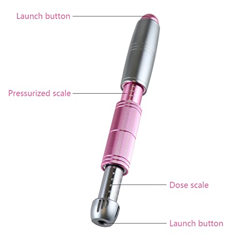 SFLCYGGL Hyaluron Pen Kit 2 en 1 Profesional No Invasivo Ajustable de Alta Presión Pluma de Hialurón Dispositivo de Atomización con 6 Ampolla Cabeza