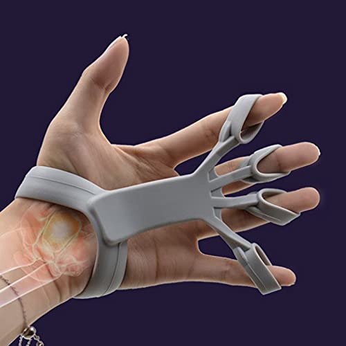 Sharplace 2xFinger Stretcher Kid Adulto Entrenador de Fuerza del Antebrazo Guitarra Training Aid Grey