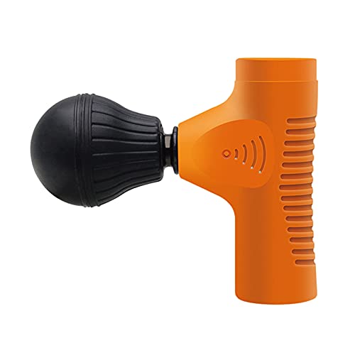 sharprepublic Pistola de masaje silenciosa eléctrica USB recargable Mini masajeador corporal de percusión de tejido profundo para dolor Rigidez aliviar la presión y - naranja