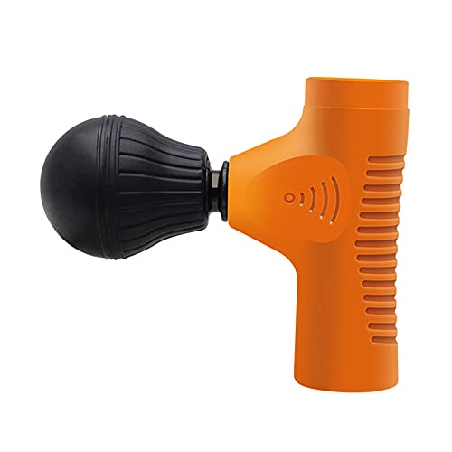 sharprepublic Pistola de masaje silenciosa eléctrica USB recargable Mini masajeador corporal de percusión de tejido profundo para dolor Rigidez aliviar la presión y - naranja