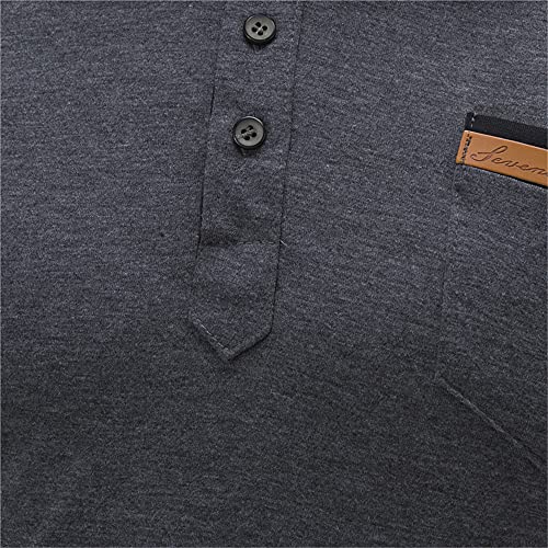 Shirt Ocio Hombre Botón Básico Verano Tapeta Manga Corta Hombre Shirt Empalme Elástico Botones Moda Diseño Hombre T-Shirt Golf Deporte Al Aire Libre Hombre Polo