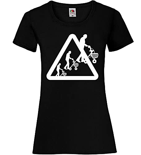 Shirt84.de - Camiseta de manga corta para mujer con diseño de andador Negro XXL