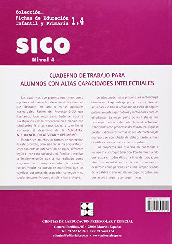 Sico Nivel 4 - Cuad Trabajo Para Alumnos Con Altas Capacidades Intelectuales (Fichas Infantil Y Primaria) - 9788478699919: 1.4