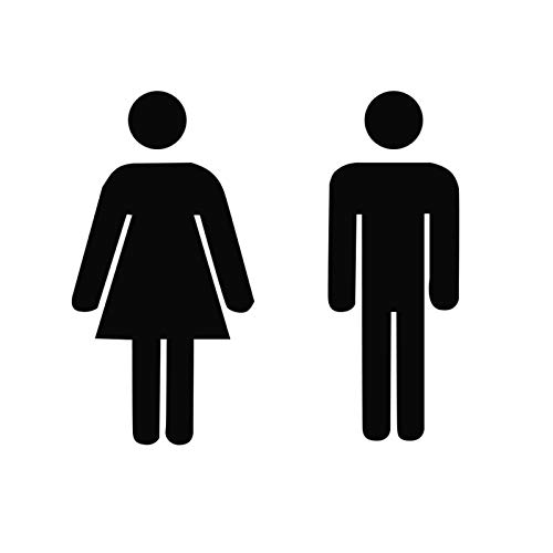 Signos de Baño Cartel Señal Mujer Hombre Placa Puerta WC Señalización Señales para Puerta WC Cartel de Baño Mujer Hombre para Lugares Públicos Hotel Comercial Supermercado Banco Baño Letreros 2 Pares