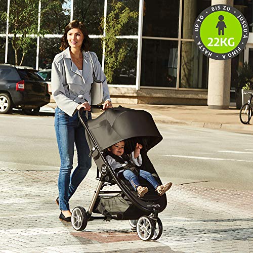 Silla de paseo City Mini® 2 de 3 ruedas Jet de Baby Jogger, desde nacimiento a 22kg. Color negro