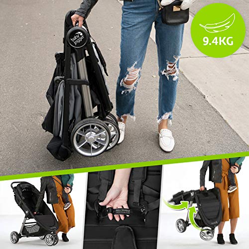 Silla de paseo City Mini® 2 de 3 ruedas Jet de Baby Jogger, desde nacimiento a 22kg. Color negro