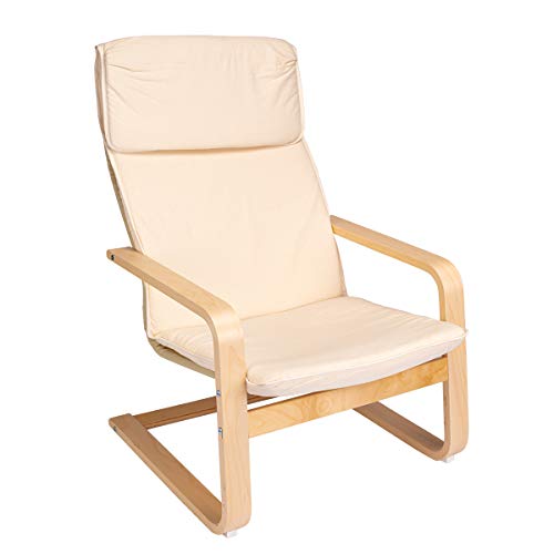 Sillón voladizo «Pello», de abedul y tela de algodón, de Ikea, 1.25 mm, beige, 1