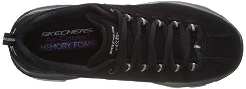 Skechers D'Lite Ultra-Reverie, Entrenadores Mujer, Negro (BBK Black Trubuck/Silver Trim #L), 38 EU