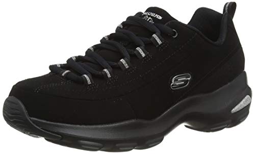 Skechers D'Lite Ultra-Reverie, Entrenadores Mujer, Negro (BBK Black Trubuck/Silver Trim #L), 38 EU