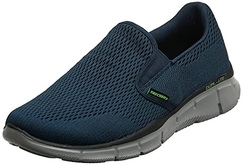 Skechers Equalizer-Double Play, Zapatillas sin Cordones Hombre, Multicolor (NVY Black Engineered Mesh/Trim), 42 EU