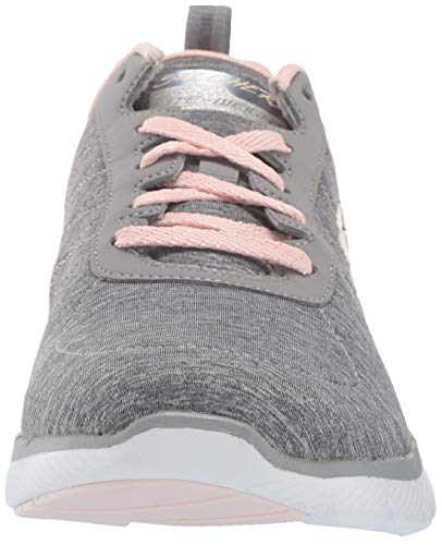 Skechers Flex Appeal 3.0-Insiders, Zapatillas Mujer, Multicolor (GYLP Black & Gray Mesh/Black Trim), 39 EU