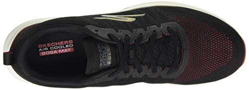 Skechers Go Run Pulse Performance, Zapatillas Hombre, Black/Red, 43 EU