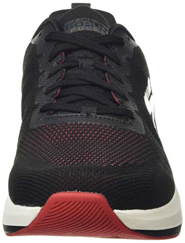 Skechers Go Run Pulse Performance, Zapatillas Hombre, Black/Red, 43 EU