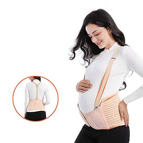 SKLLA Cinturón De Soporte para El Vientre Prenatal De Maternidad Banda Abdominal Posparto para Mujer Embarazada con Correas De Hombro Arnés De Cintura Elástica Transpirable para El Embarazo