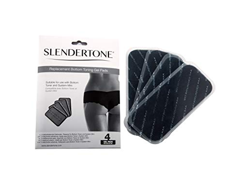 Slendertone Short Bottom Electroestimulador para glúteos Mujer, Negro/Rosa + Bottom - Electrodos de Repuesto para Mini Bottom Toning System, 4 Unidades