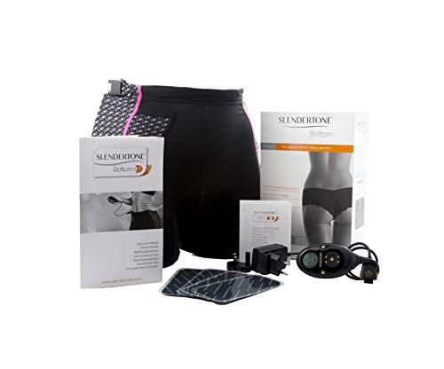 Slendertone Short Bottom Electroestimulador para Glúteos Mujer, Negro/Rosa + Ceinture Electrodos De Repuesto para Cinturón Abdominal, Unisex, Talla Única