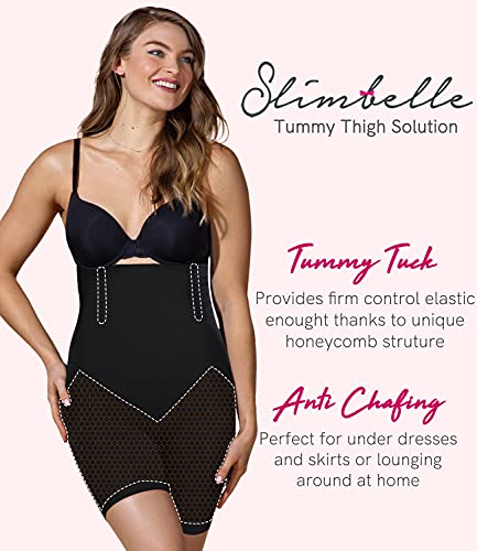 SLIMBELLE Pantalones Moldeadores Nalgas para Mujer Talla Grande Braguita Moldeadora Cintura Alta Braga Faja Reductora Ropa Interior Postparto Barriga Adelgazante Abdomen Shapewear-Black-S