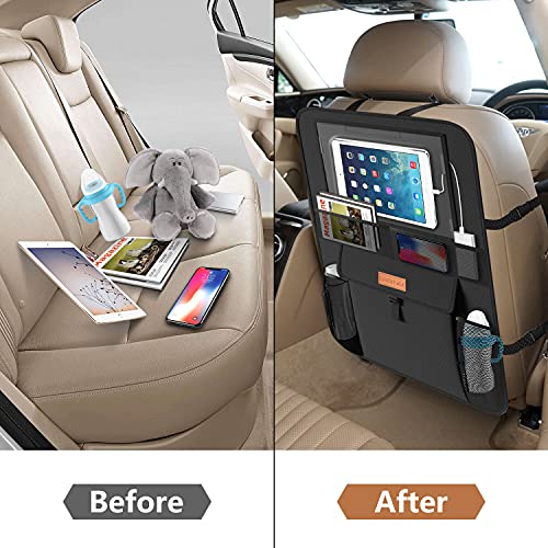 Smart eLf Protector para Asiento del Coche + Organizadores para Asientos de Coches - Impermeable Antideslizante Protectores de Asiento para Coche - Fácil de Limpiar y Arreglar, Compatible Isofix