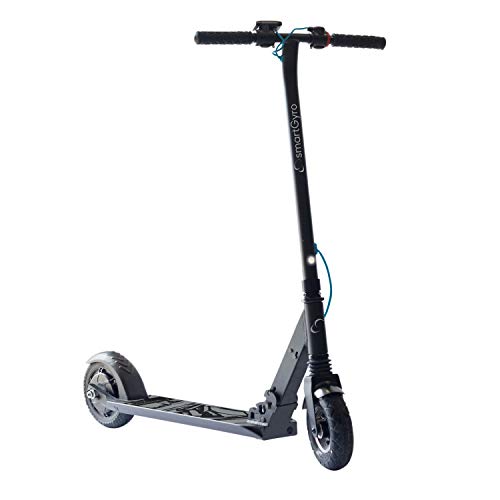 SmartGyro Xtreme XD Patín eléctrico para niños y jóvenes, ruedas 8", 3 velocidades, plegable, ligero, autonomía de 18 Km, batería de litio, freno eléctrico, Scooter, luces traseras, Negro