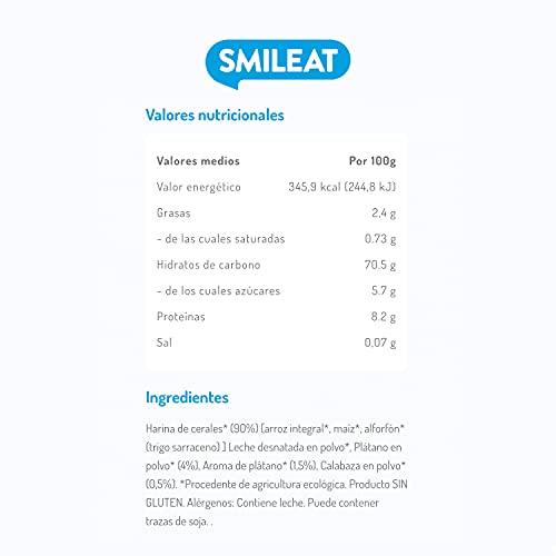 Smileat - Panecitos Multicereales Ecológicos, Ingredientes Naturales, Snacks y Meriendas, Para Bebés a Partir de los 6 Meses