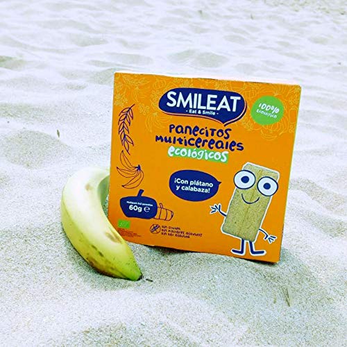 Smileat - Panecitos Multicereales Ecológicos, Ingredientes Naturales, Snacks y Meriendas, Para Bebés a Partir de los 6 Meses