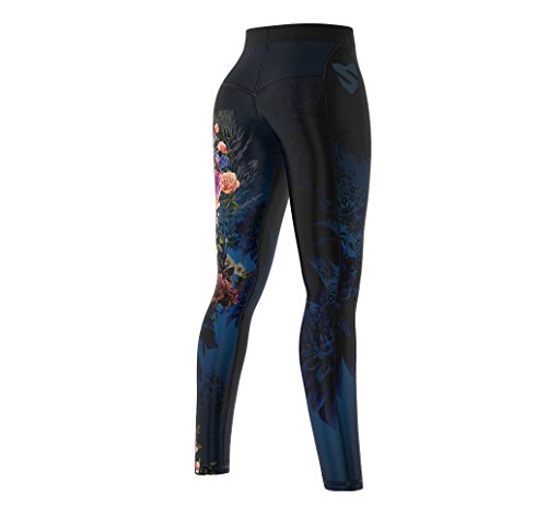 SMMASH Muerte Deportivos Leggins Largos Mujer, Mallas Deporte Mujer, Yoga, Fitness, Cross, fit, Correr, Material Transpirable y Antibacteriano, (XL)