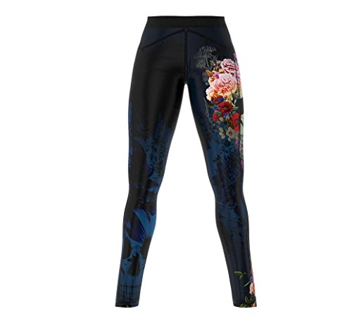 SMMASH Muerte Deportivos Leggins Largos Mujer, Mallas Deporte Mujer, Yoga, Fitness, Cross, fit, Correr, Material Transpirable y Antibacteriano, (XL)