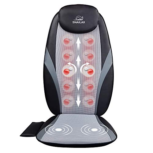 SNAILAX Asiento Masajeador Shiatsu - Masaje de Espalda Calefacción Silla relajante Amasar Rodando para la oficina en casa SL256-ES