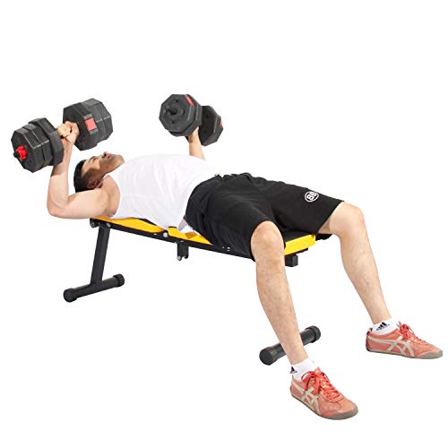 SogesHome Banco de Pesas Plegable Ajustable para Entrenamiento de Cuerpo Completo para Gimnasio en casa Multifunción Antideslizante para de Espalda Abdominal Bancos de Pesas de Fuerza,SH-PSBB003