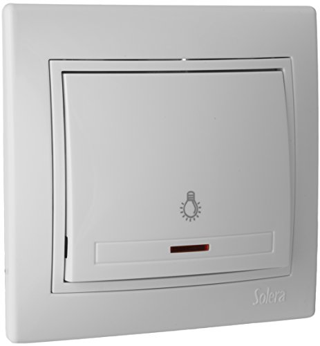 solera ERP04ILU Pulsador de Luz, 250 V, Blanco