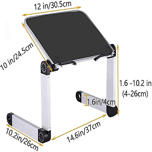 Soporte multifuncional para portátil con ajuste de altura y ángulo, soporte ergonómico para libro con clip de página para libros de texto grandes y pesados