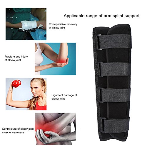 Soporte para codo para derecha e izquierda, Soporte para las articulaciones del brazo para hombres y mujeres, Férula ajustable para el codo para el alivio del dolor, Protector para la recuperación (S)