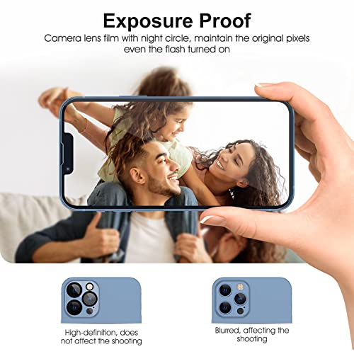 SPARIN 3 Pack Protector de Pantalla Compatible con iPhone 13 Pro 6,1 Pulgadas con 2 Pack Protector de Lente de Cámara, Cristal Templado con Marco de Alineación, Protección de la Cámara