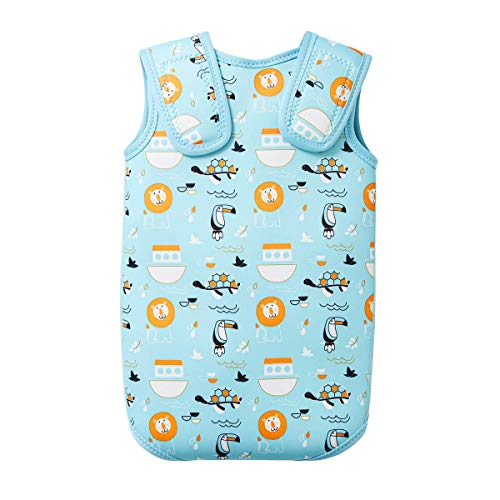 Splash About Baby Wrap Wetsuit Traje de Neopreno, Infantil, Azul (Noah's Ark), 6-18 Meses