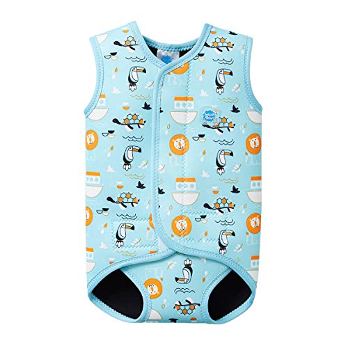 Splash About Baby Wrap Wetsuit Traje de Neopreno, Infantil, Azul (Noah's Ark), 6-18 Meses